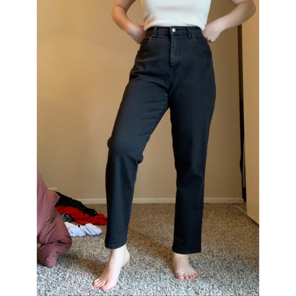 Black denim jeans
